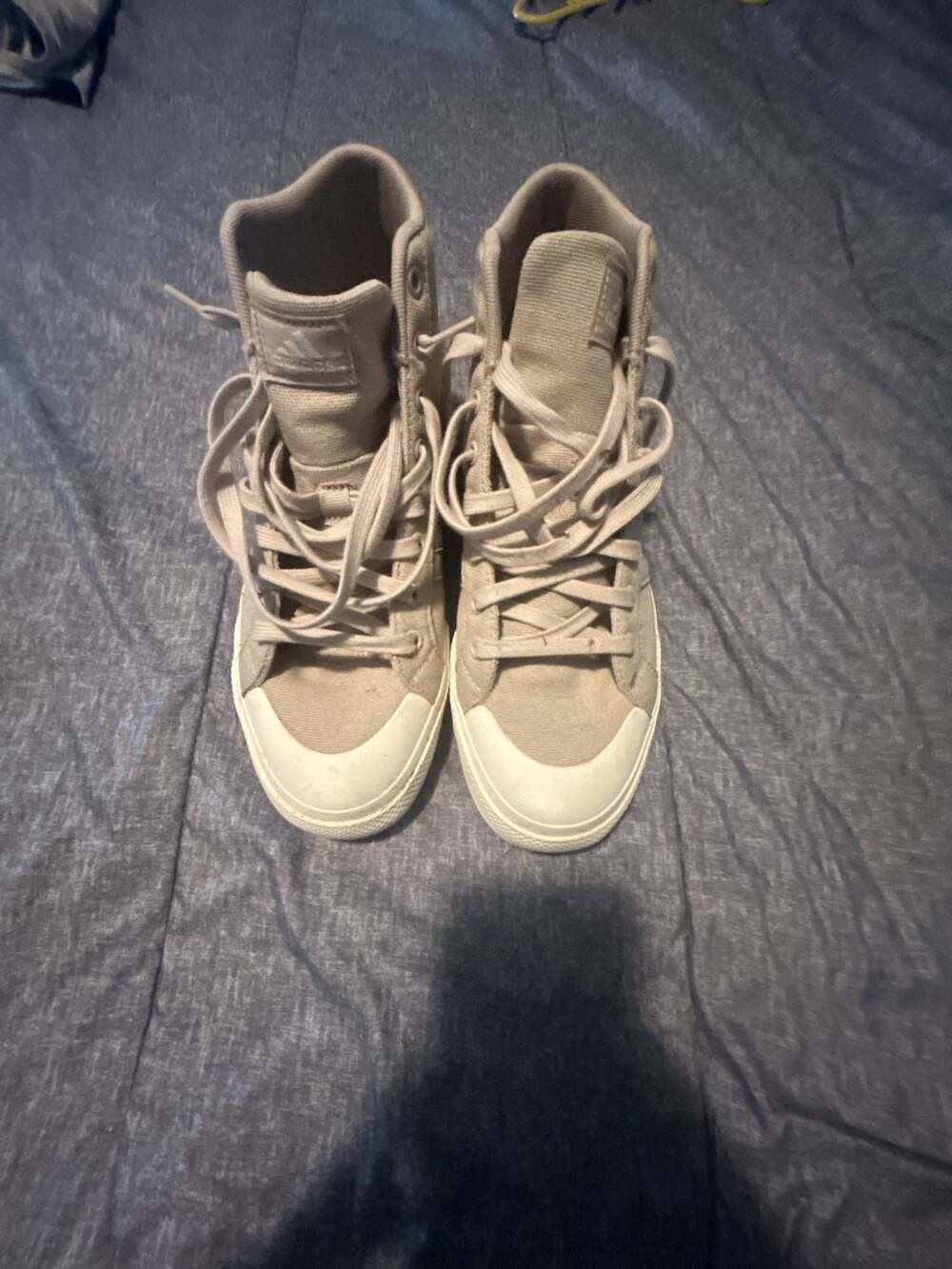 Adidas Bravada 2.0 Mid Platform Sneaker Tan Canvas Size 10